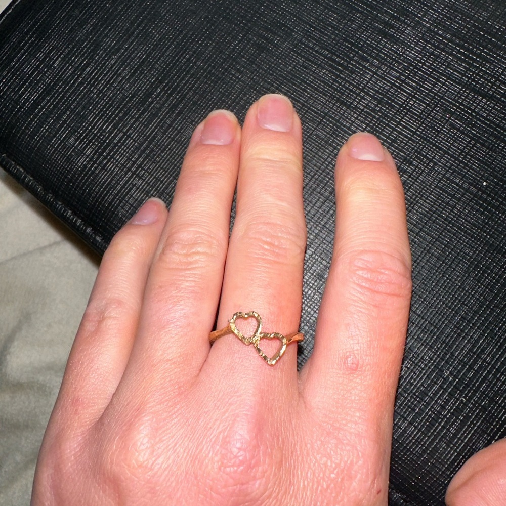 Real gold heart ring